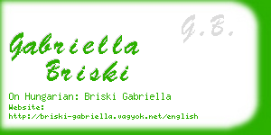 gabriella briski business card